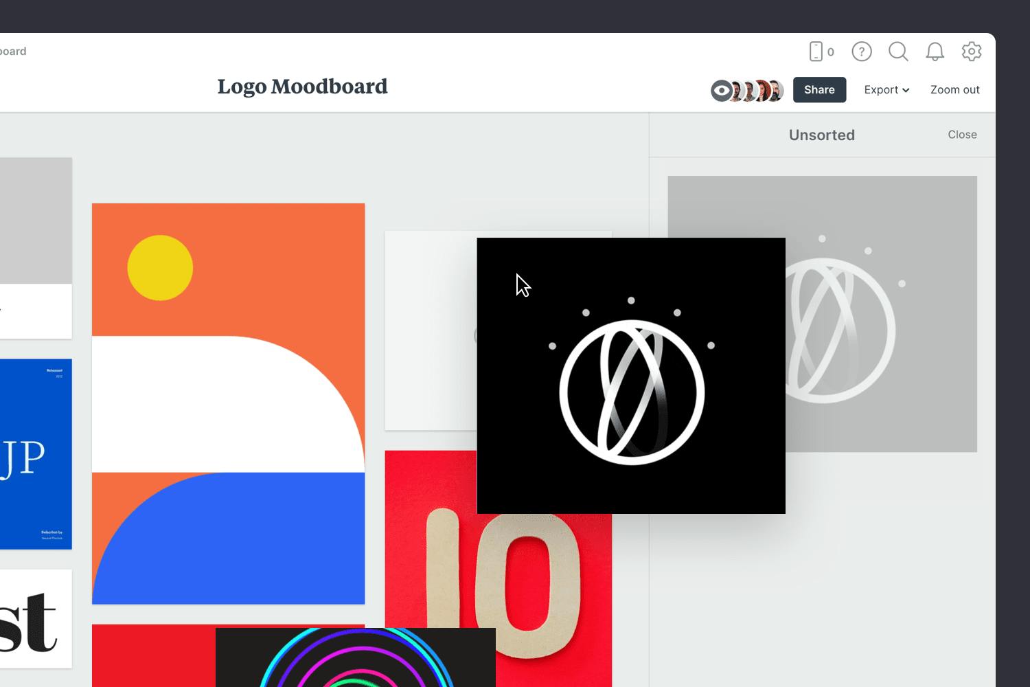Logo design moodboard template step03